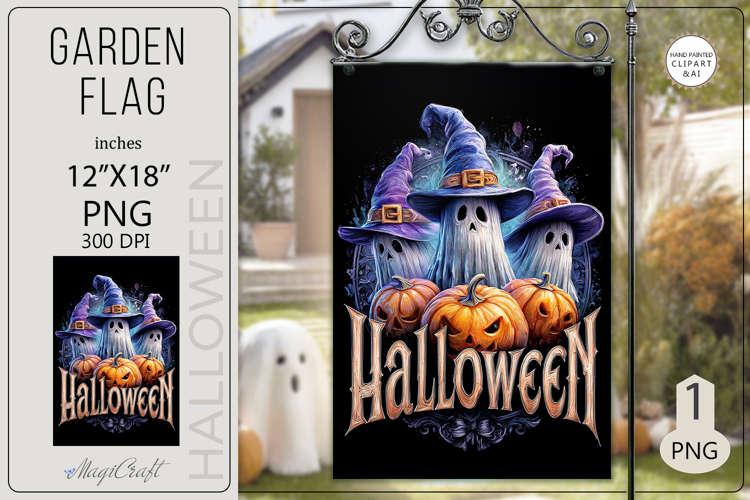 Halloween Garden flags|Garden Flag Sublimation pumpkin ghost