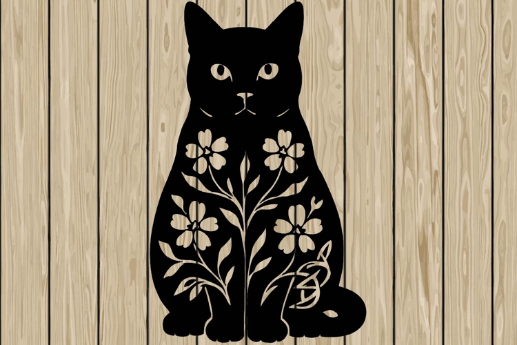 Cat Silhouette Clipart Image 22