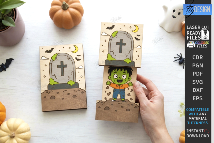 Halloween Folding Surprise Card Laser Cut | Greeting Card