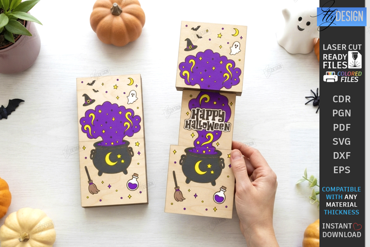 Halloween Folding Surprise Card Laser Cut | Greeting Card