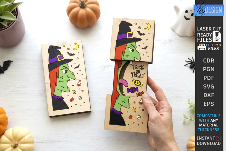 Halloween Folding Surprise Card Laser Cut | Greeting Card