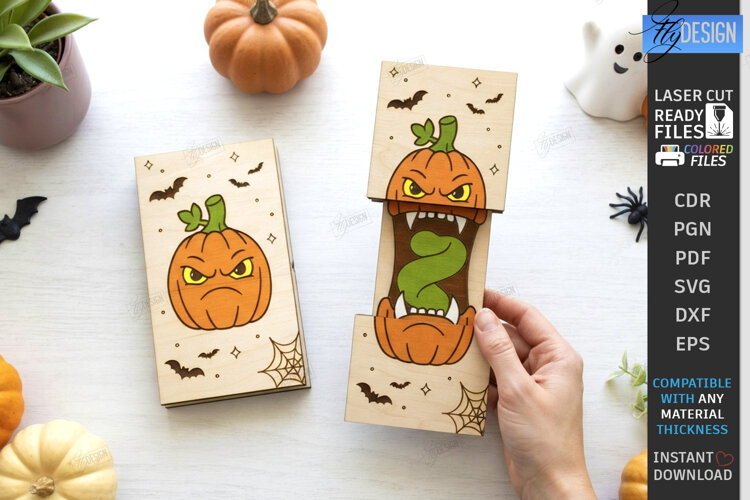 Halloween Folding Surprise Card Laser Cut | Greeting Card example image 1