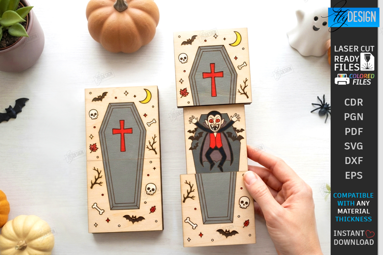 Halloween Folding Surprise Card Laser Cut | Greeting Card