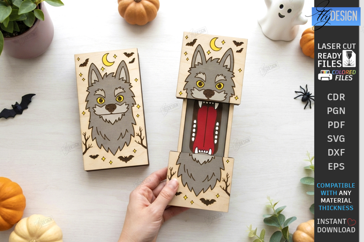 Halloween Folding Surprise Card Laser Cut | Greeting Card