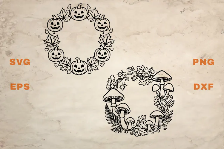 Halloween Fall Frames SVG