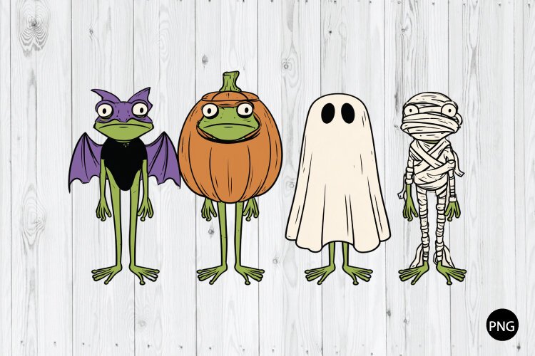 Ghost Frog PNG, Vampire Frog PNG, Funny Frog PNG example image 1