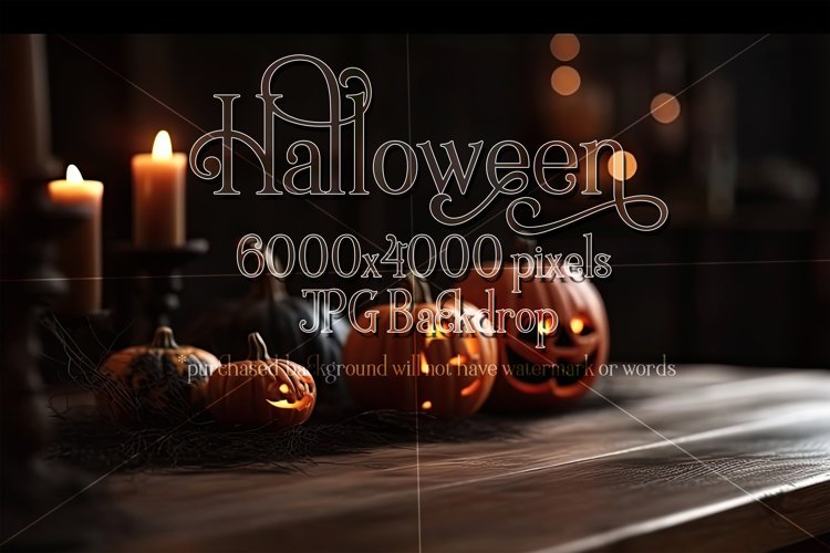 Halloween Product Background Mockup, Halloween Display Table example image 1