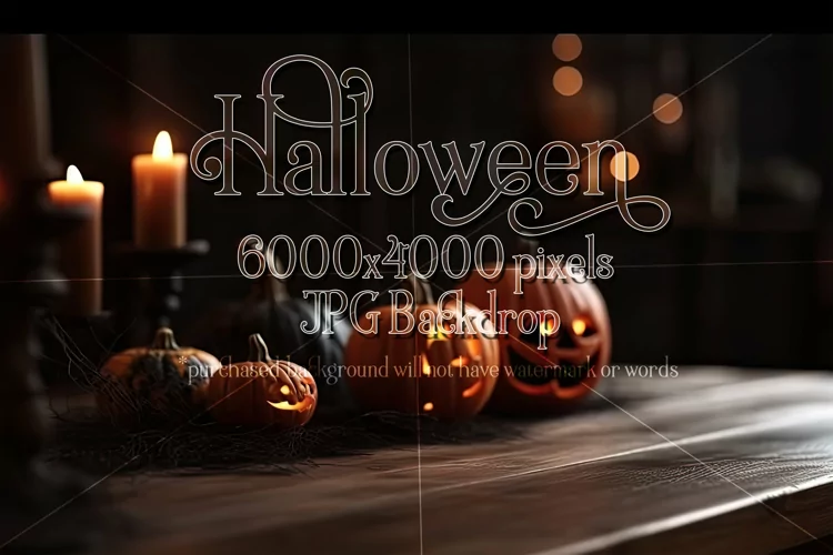 Halloween Product Background Mockup, Halloween Display Table