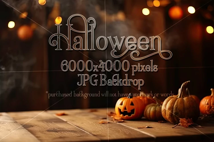 Halloween Product Background Mockup, Halloween Display Table