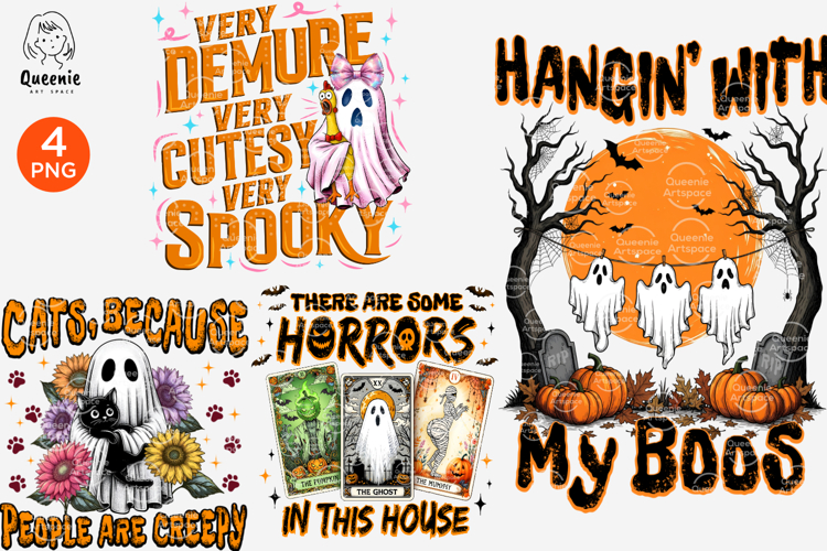Halloween Ghost Boo with Sarcastic Saying Spooky Pumpkin Png