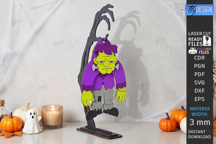 Halloween Funny Wiggly Décor Laser Cut | Hanging Decor SVG