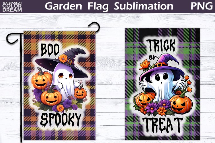Halloween Garden Flag | Ghost Garden Flag example image 1