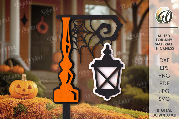 Halloween garden stake laser Cut. Halloween Decor SVG