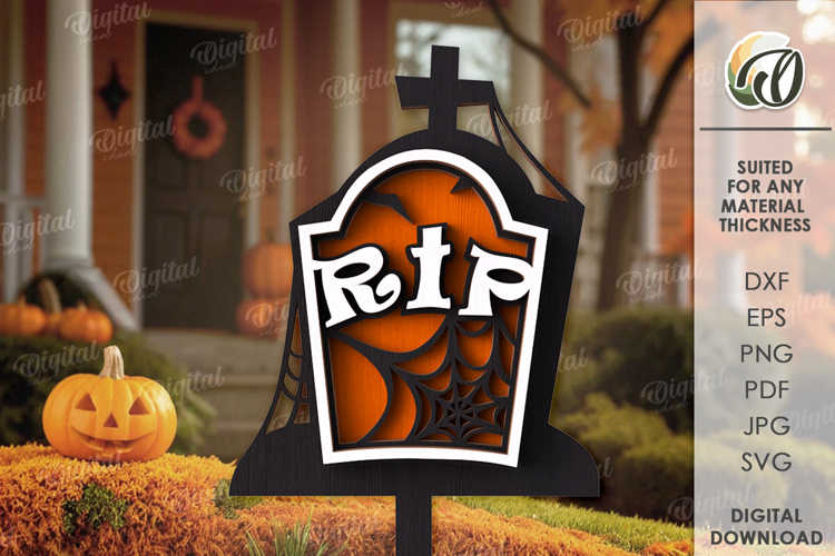 Halloween garden stake laser Cut. Halloween Decor SVG