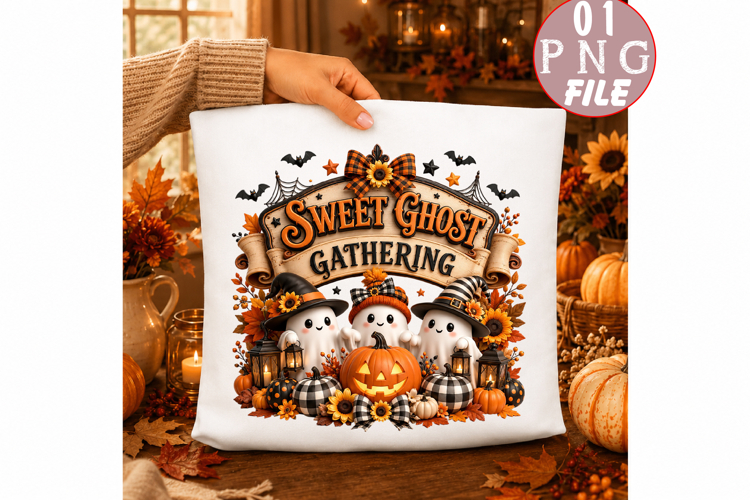 Halloween Ghost Pumpkin Sublimation PNG