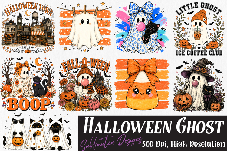 Halloween Ghost Sublimation Design,Funny Sublimation PNG