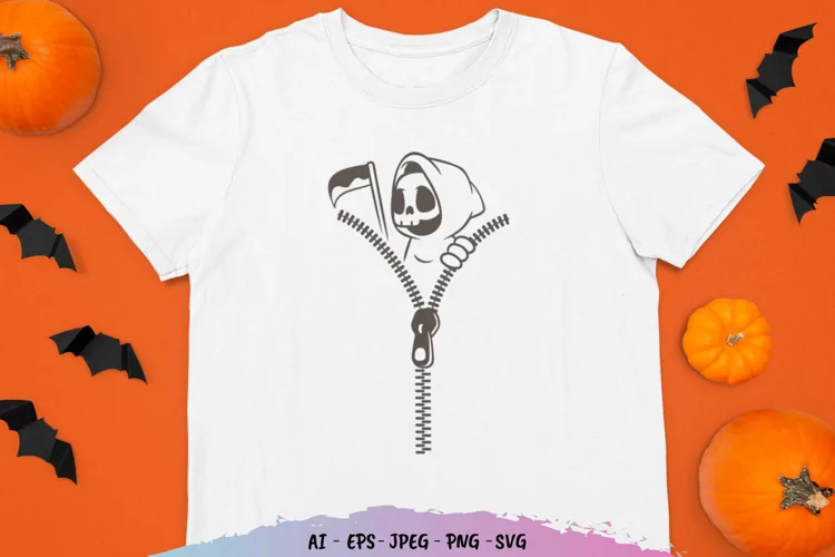 Grim The Reaper with Scythe Out of Zipper