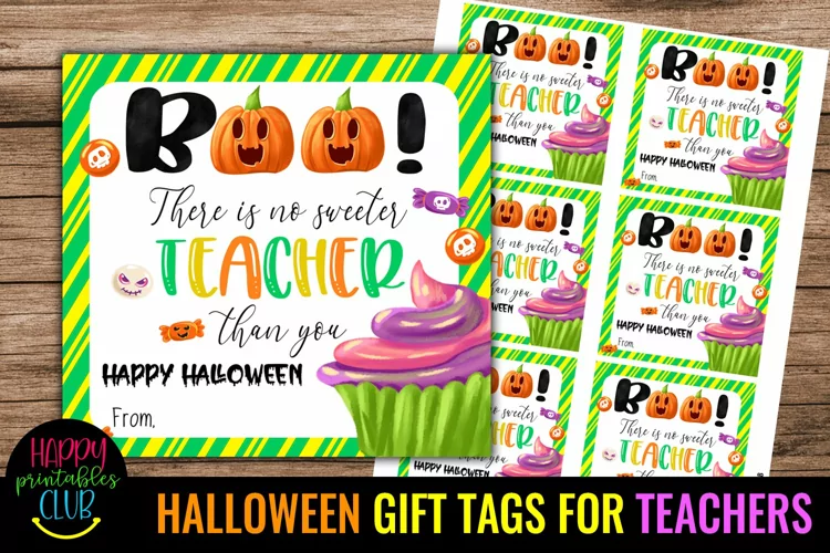 Halloween Gift Tags for Teachers I School Halloween Gift Tag