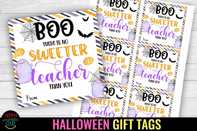 Halloween Teacher Gift Tag I Halloween Candy Favor Tags