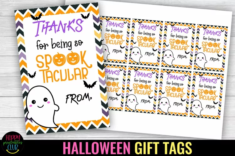 Thanks for Being so Spooktacular Halloween Gift Tag