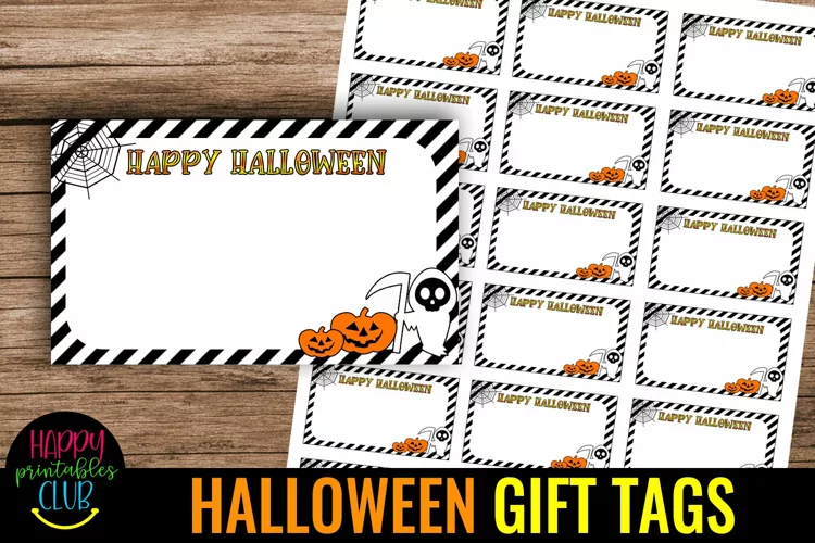 Happy Halloween Gift Tags I Halloween Treat Bag Gift Tags