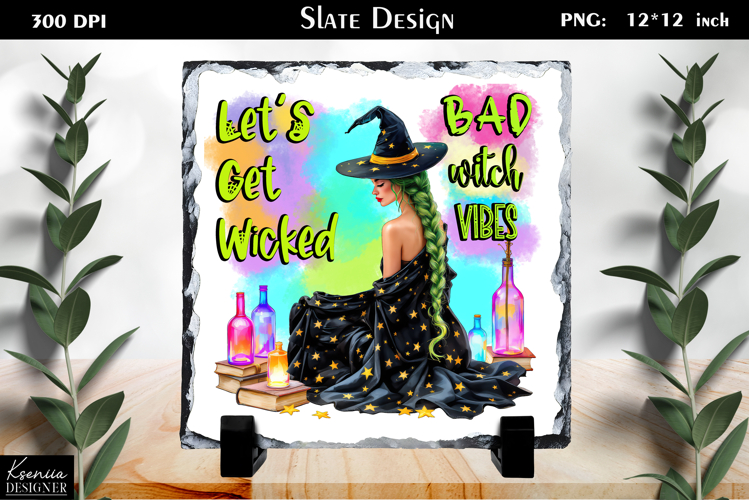 Halloween Quotes|Cute Witch Slate Design
