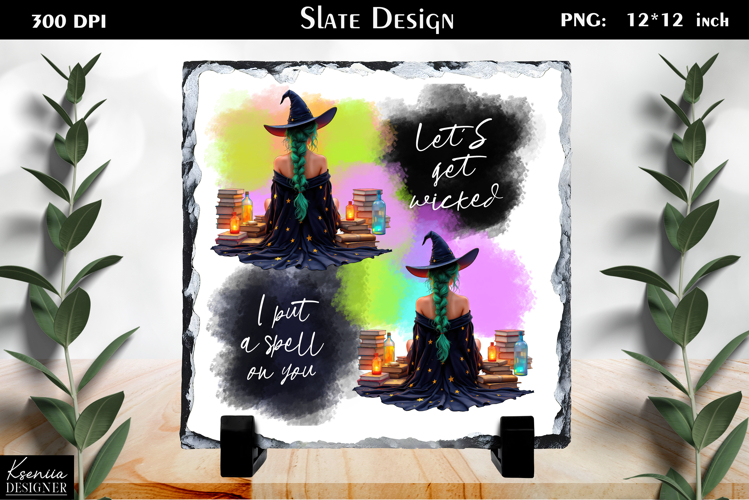 Halloween Quotes|Cute Witch Slate Design
