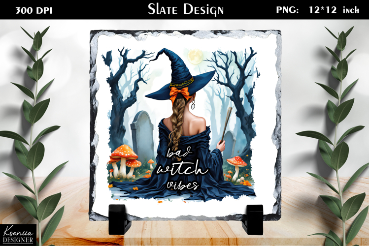 Halloween Quotes|Cute Witch Sayings Slate Design