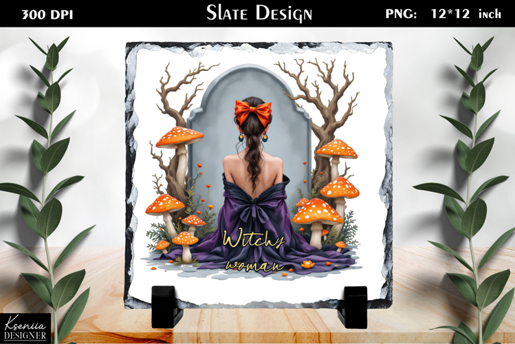Halloween Quotes|Cute Witch Sayings Slate Design