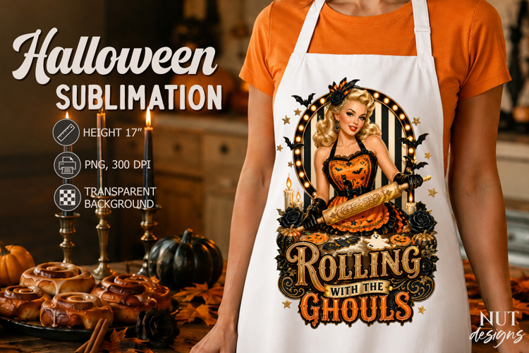 Halloween Kitchen sublimation Glamour Girl Baking