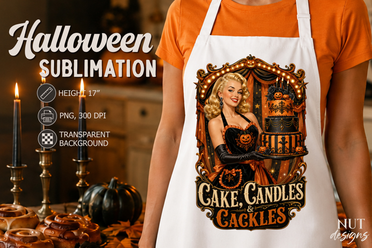 Halloween Kitchen sublimation Glamour Girl Cake Candles