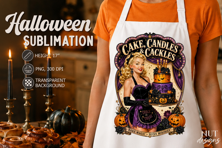 Halloween Kitchen sublimation glamorous retro baker