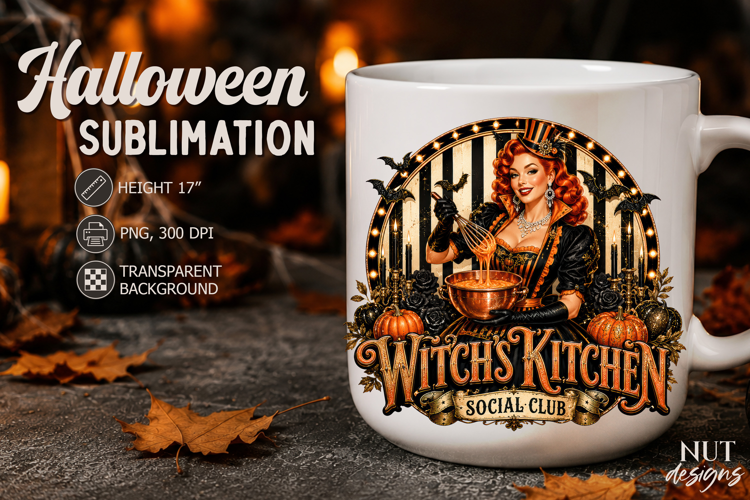 Halloween Witch's Kitchen Pin up Girl Halloween Baker