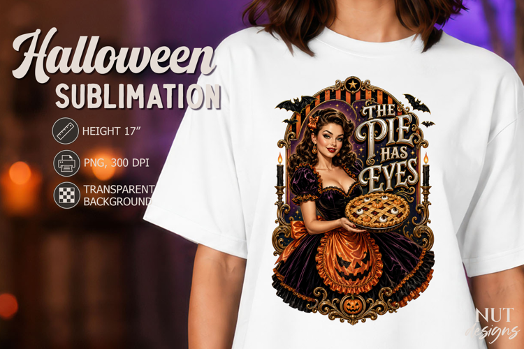 The Pie Has Eyes Halloween Witch Pin up girl