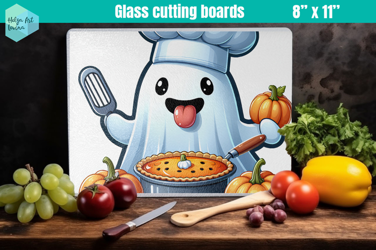 Halloween Glass Cutting Boards Kitchen