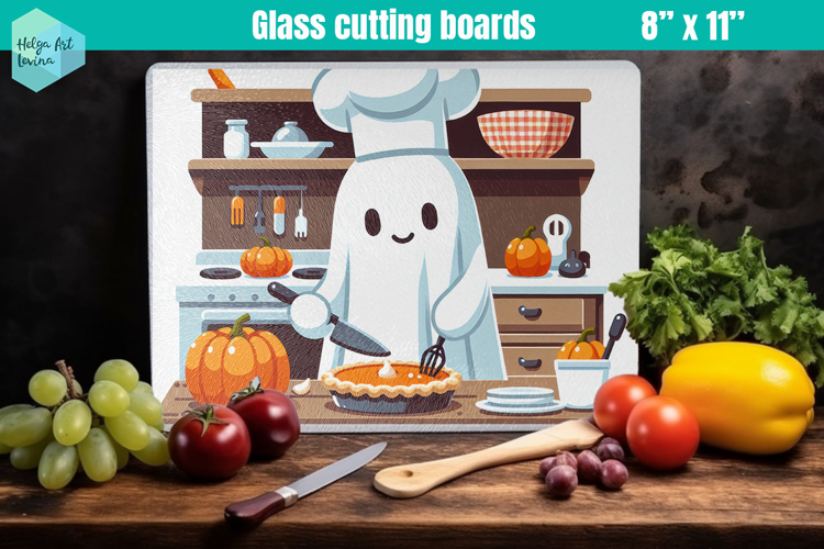 Halloween Glass Cutting Boards Kitchen
