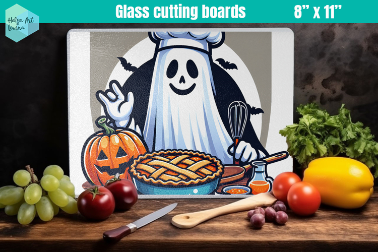 Halloween Glass Cutting Boards Kitchen