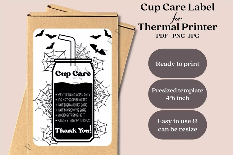 Halloween Glass Can Sticker Label Packaging Thermal Printer