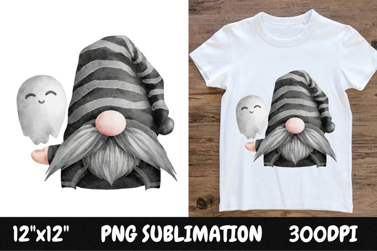 Halloween Gnome Sublimation Design PNG / Digital Download example image 1
