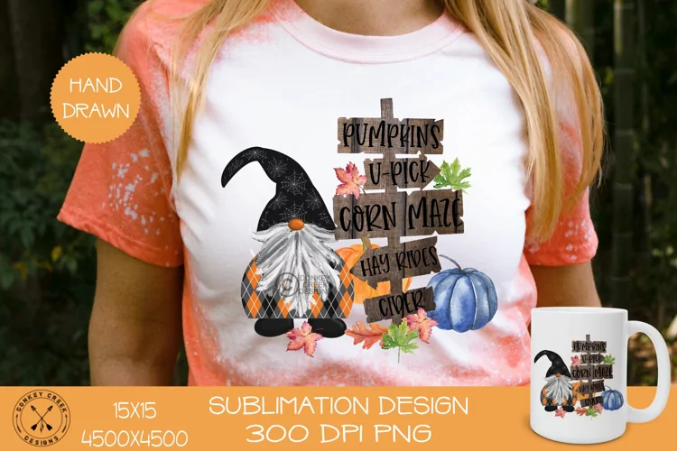 Halloween Gnome| Pumpkin Patch Sublimation Design