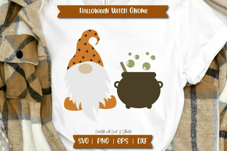 Halloween Witch SVG | Cute Halloween Witch Gnome