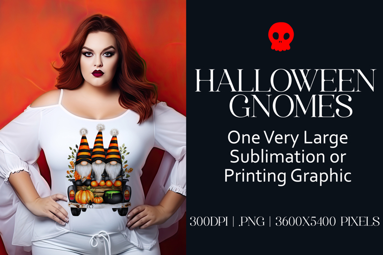 Halloween Gnomes in a Pickup, Gnome PNG, Sublimation Gnome 3