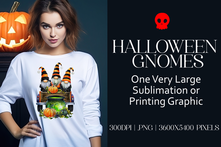 Halloween Gnomes in a Pickup, Gnome PNG, Sublimation Gnome 4
