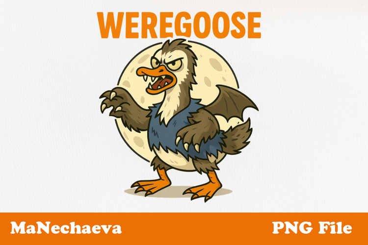 Halloween Goose Sublimation | Weregoose PNG