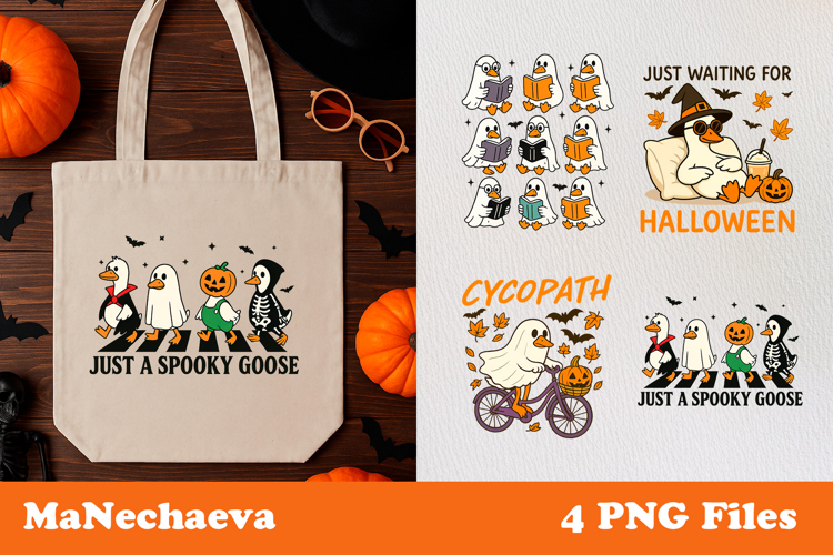 Funny Halloween Goose Clipart | Spooky Goose Sublimation