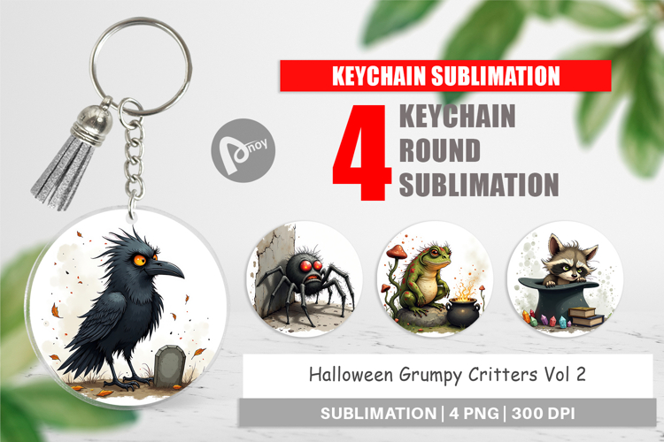 Keychain Halloween Grumpy Critters