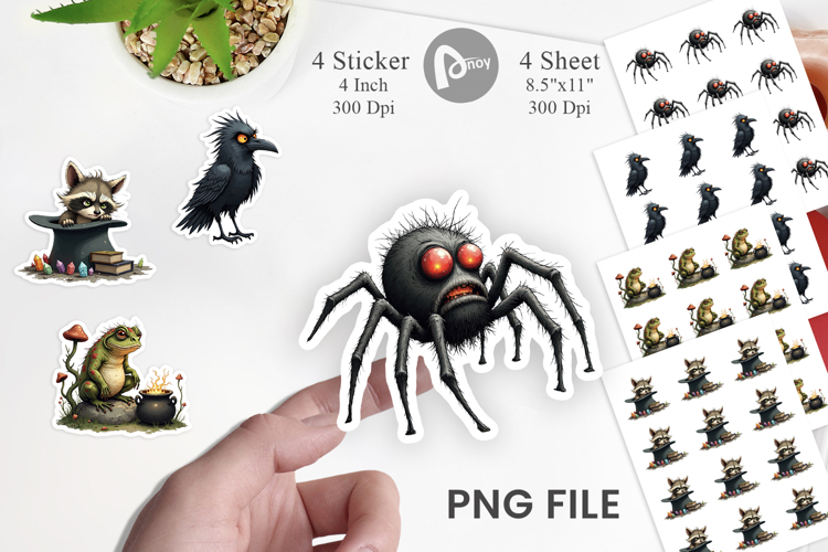 Halloween Grumpy Critters Sticker