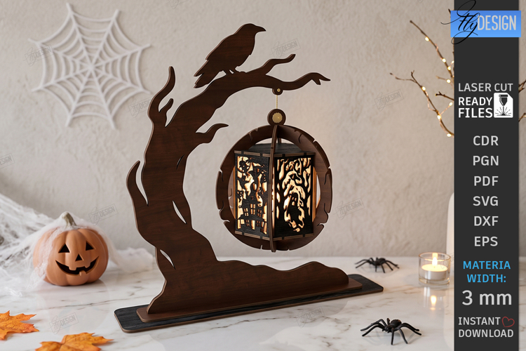 Halloween Hand Lantern Laser Cut | Halloween Hanging Lantern