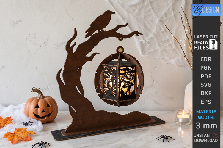 Halloween Hand Lantern Laser Cut | Halloween Hanging Lantern