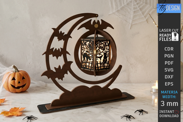 Halloween Hand Lantern Laser Cut | Halloween Hanging Lantern
